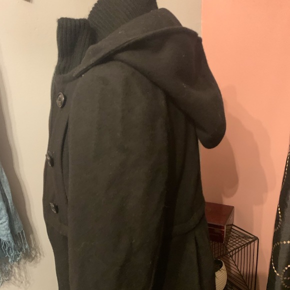 DKNY black wool coat- excellent condition - Picture 9 of 10